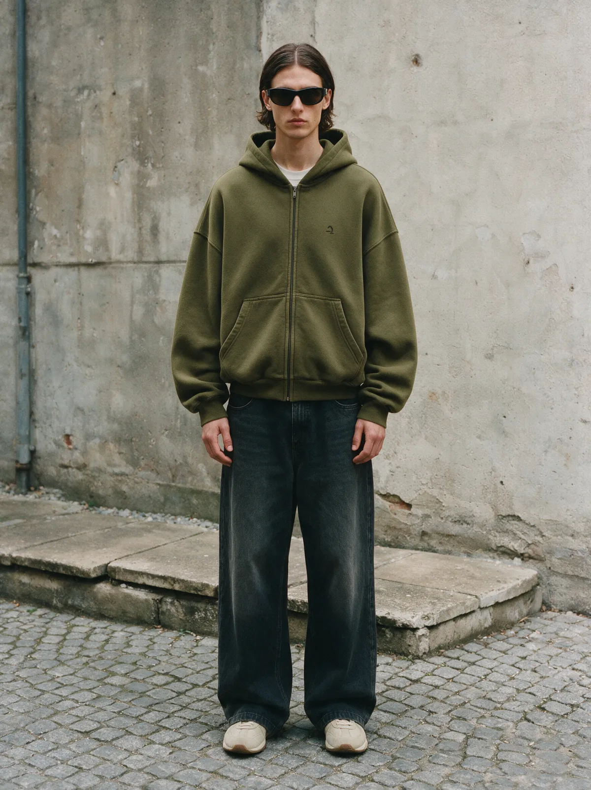 Diplomatic Zip Hoodie [Olive]